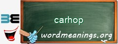 WordMeaning blackboard for carhop